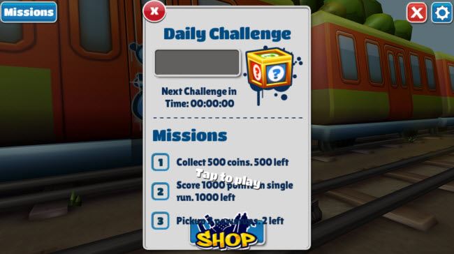 地铁跑酷困难版