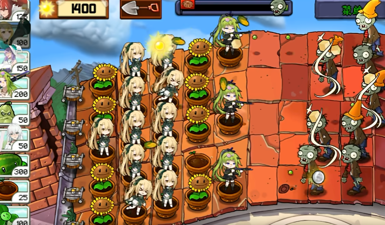 植物娘大战僵尸手机版