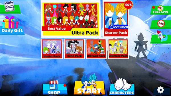 火柴人悟空格斗游戏免费下载-火柴人悟空格斗游戏汉化版v2.0.3