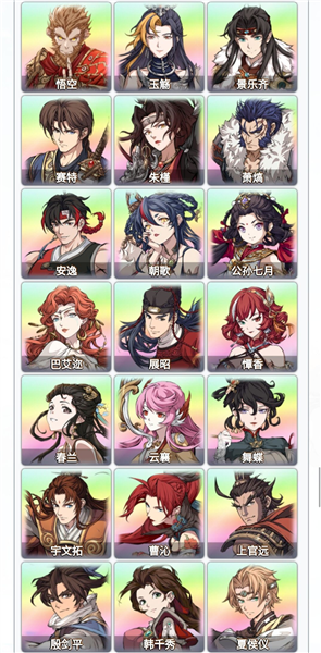 各种属性角色推荐配图1